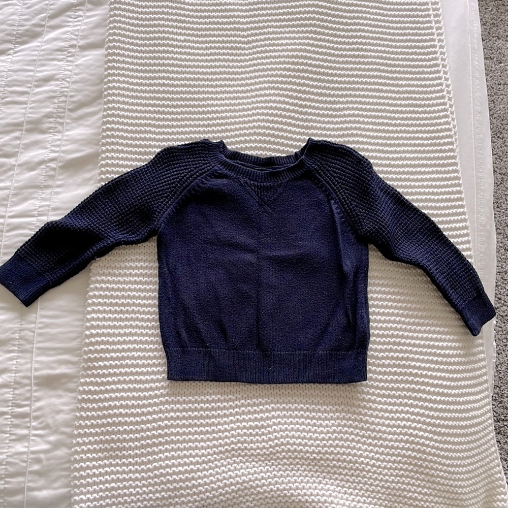 Baby Gap Navy Blue Waffle Knit Sweater 12-18 mos.